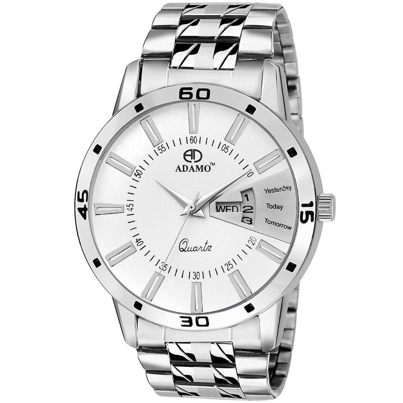 ADAMO Legacy White Dial Day & Date Men's & Boy's Watch A820SM01 - Image 5