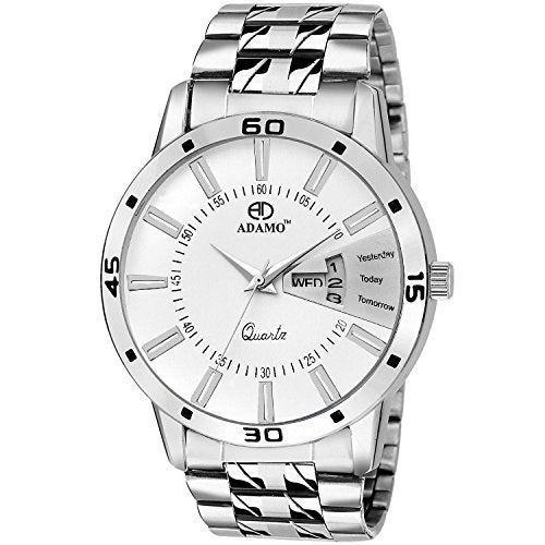 ADAMO Legacy White Dial Day & Date Men's & Boy's Watch A820SM01 - Image 1