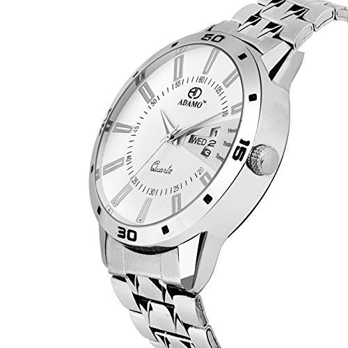 ADAMO Legacy White Dial Day & Date Men's & Boy's Watch A820SM01 - Image 2