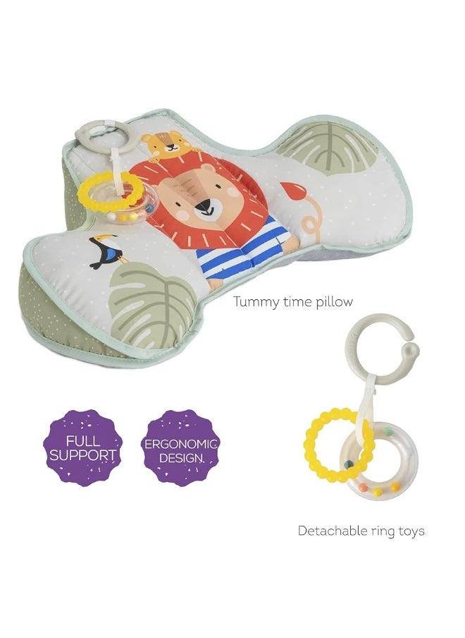 Taf Toys Taf Toys Tummy Time Pillow with Detachable Toys Support for Newborn & up, Develops Muscles for Crawling Montessori Sensory Crawling Toy for Infant Newborn Toddler Tummy Time Toys 0-6 Months Babies  - Image 5