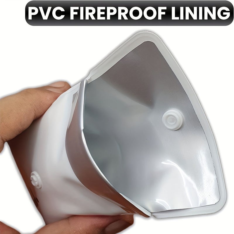 2 Pcs Blue Flame Retardant Leak Proof Mini Ashtray Pouches For Outdoor Portable Use - Image 4