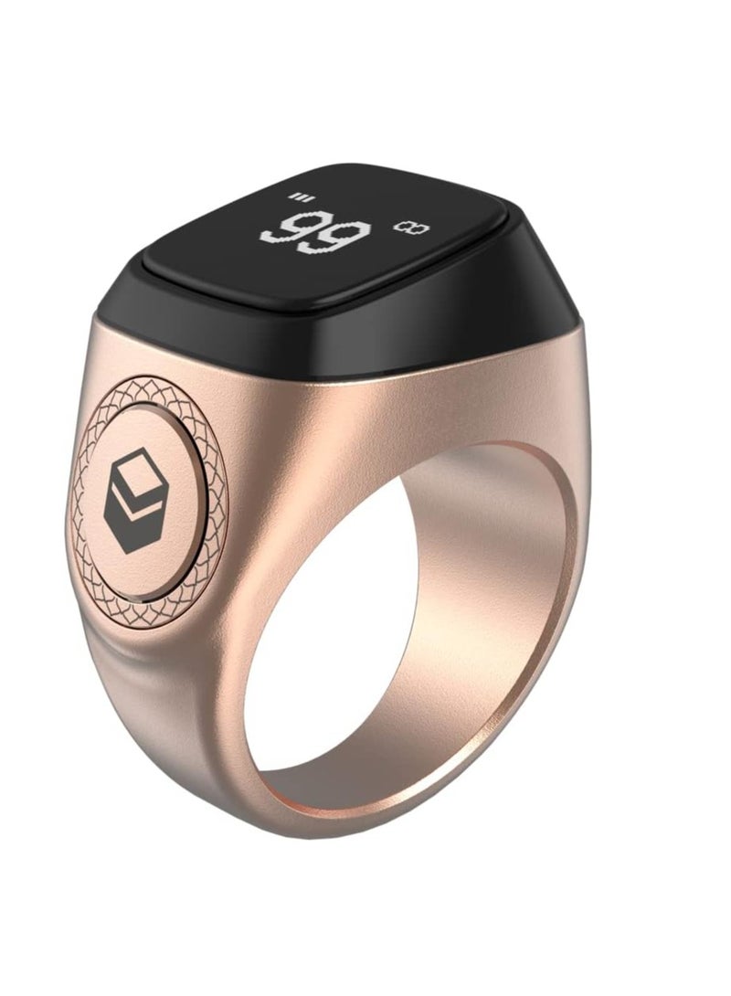 iQIBLA خاتم الذكر الذكي من الألمنيوم - ذهب وردي - 18 مم - Image 1