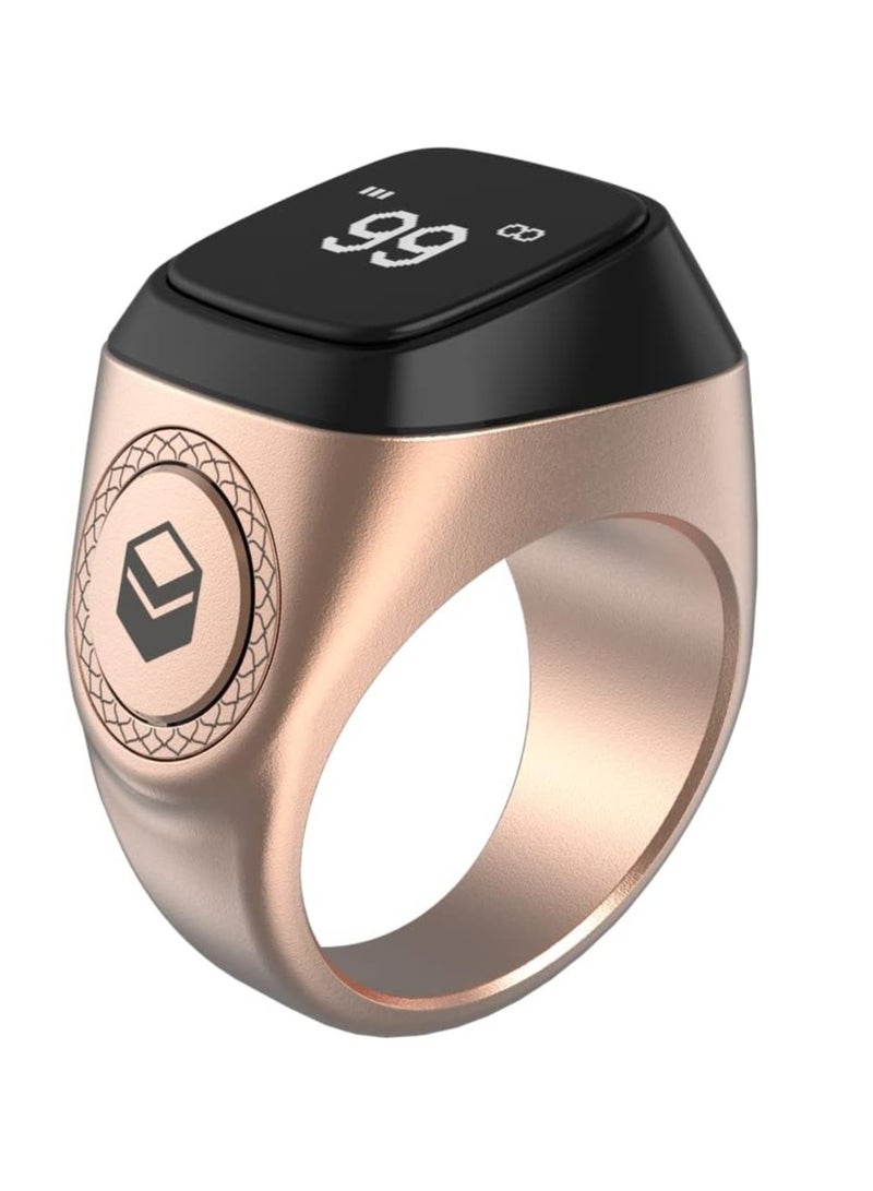iQIBLA خاتم الذكر الذكي من الألمنيوم - ذهب وردي - 18 مم - Image 2