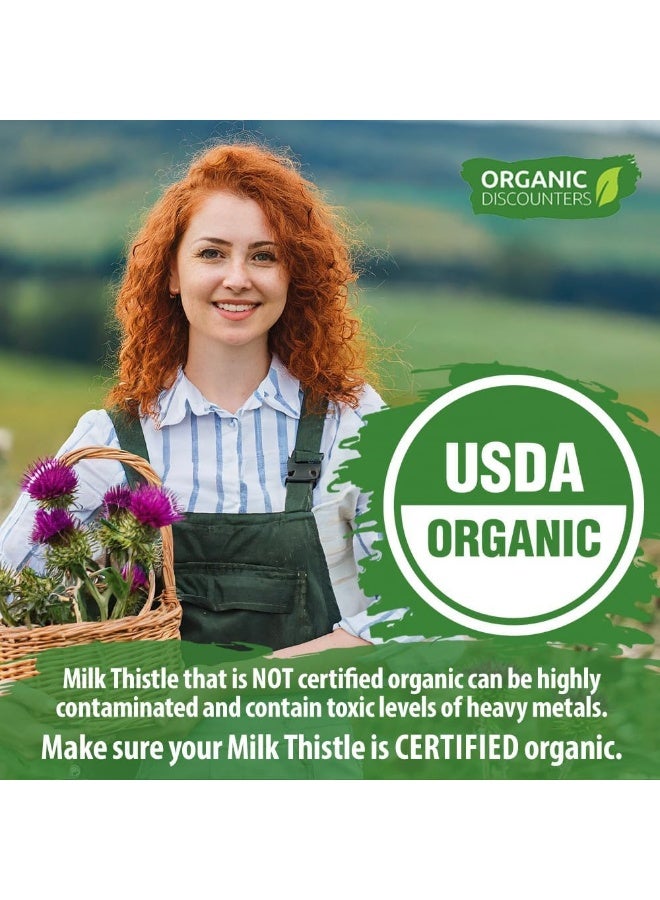 Organic Discounters USDA Organic Milk Thistle Extract Capsules, 7500 mg Strength - Image 4