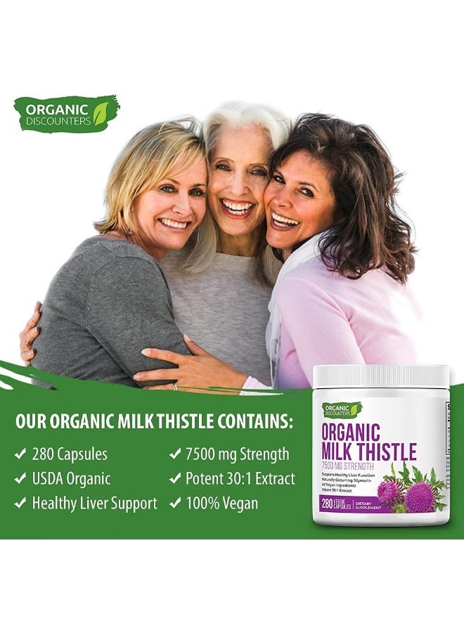 Organic Discounters USDA Organic Milk Thistle Extract Capsules, 7500 mg Strength - Image 3