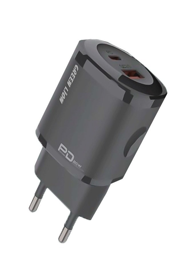 GREEN LION - Green Lion 20W PD & QC Mini Dual Port Wall Charger - Image 1