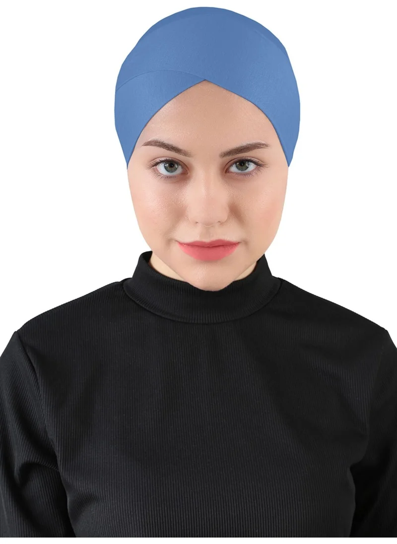 إيكاردين Cross Hijab - St 233 Denim Blue