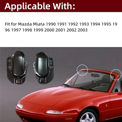 KDFUHRUI Left & Right Soft Top Convertible Roof Latch Lock fits for 1990-2003 Mazda Miata NA01-R1-310L NA01-R1-320L - Image 2