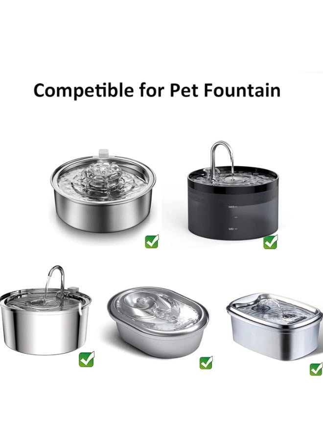 منى للألعاب مضخة نافورة مياه القطط تعمل بمنفذ USB، مضخة بديلة صامتة لنافورة الحيوانات الأليفة المصنوعة من الستانلس ستيل سعة 3.2 لتر، مقاومة للماء IP68، منخفضة الطاقة 1.5 واط وسهلة التنظيف - Image 2