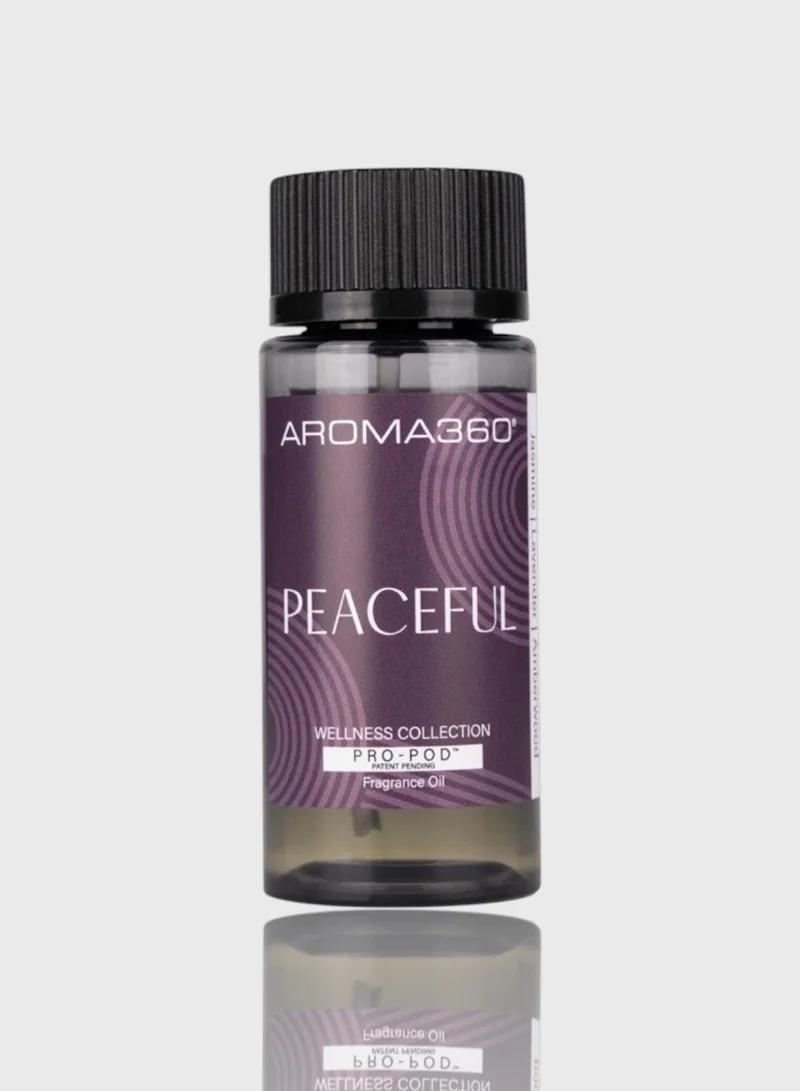 AROMA360 Peaceful Pro-Pod Oil Blend - Hotel Inspired for Luxury Essential Oil Diffusers - Aromatherapy Scent Diffuser Oil - Jasmine, Lavender, and Amberwood  - 500 mL, 16.9 fl oz