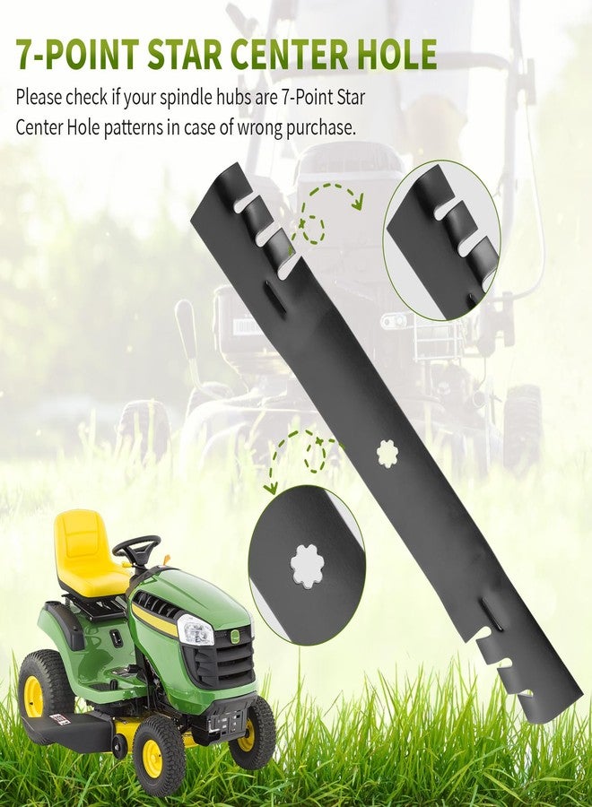 Fourtry GX22151 Mower Blades Compatible with John Dee re 42" Deck Riding Mowers, Gator Mulching Blades Fit for John Dee re 102 115 125 135 D130 D100 D105, Replace GY20850 AM141033, 2 Pack - Image 4