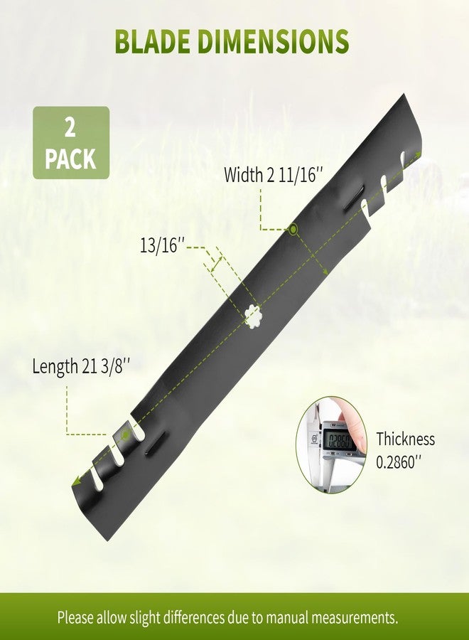 Fourtry GX22151 Mower Blades Compatible with John Dee re 42" Deck Riding Mowers, Gator Mulching Blades Fit for John Dee re 102 115 125 135 D130 D100 D105, Replace GY20850 AM141033, 2 Pack - Image 3