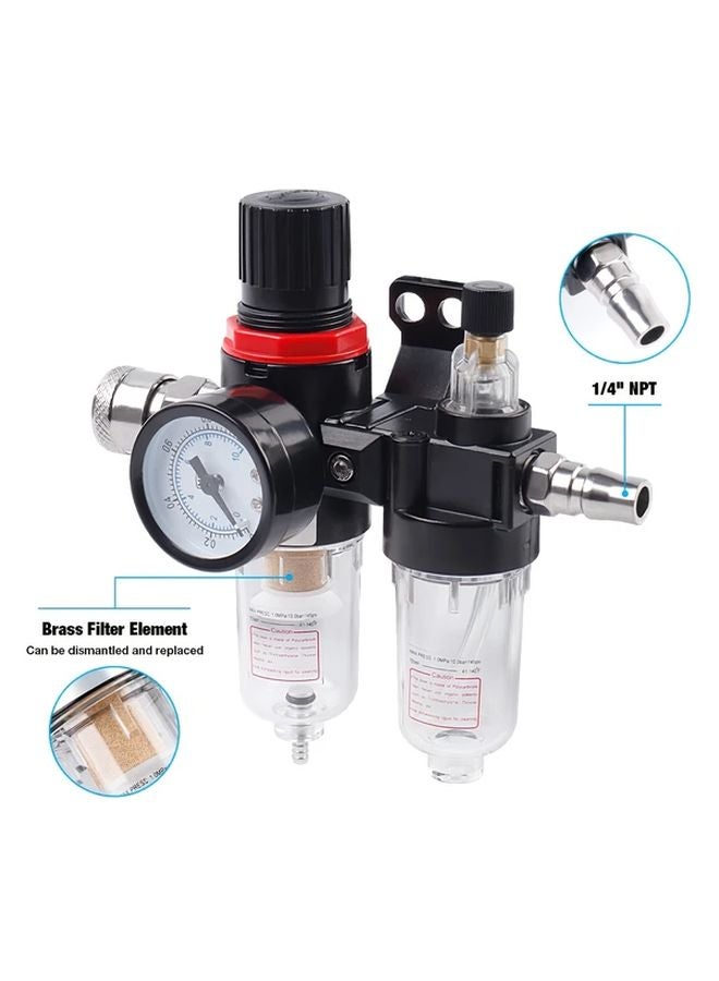 AFC2000 Air Compressor Filter Regulator Kit 3PCS With Oil Water Separator Pressure Gauge - Image 4