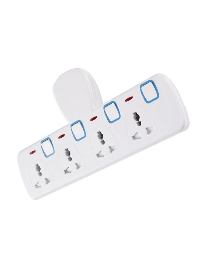 MODI - Multi Plug Power Extension Adapter 4 Way Universal Wall Socket UK 3 Pin Socket For Home Office And Kitchen - Image 1