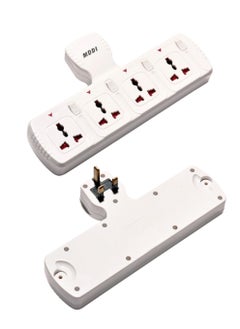 Multi Plug Power Extension Adapter 4 Way Universal Wall Socket UK 3 Pin Socket For Home Office And Kitchen