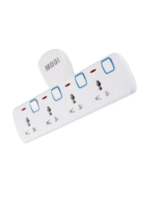 Multi Plug Power Extension  4 Way  Wall Socket UK 3 Pin Socket For Home Office And Kitchen