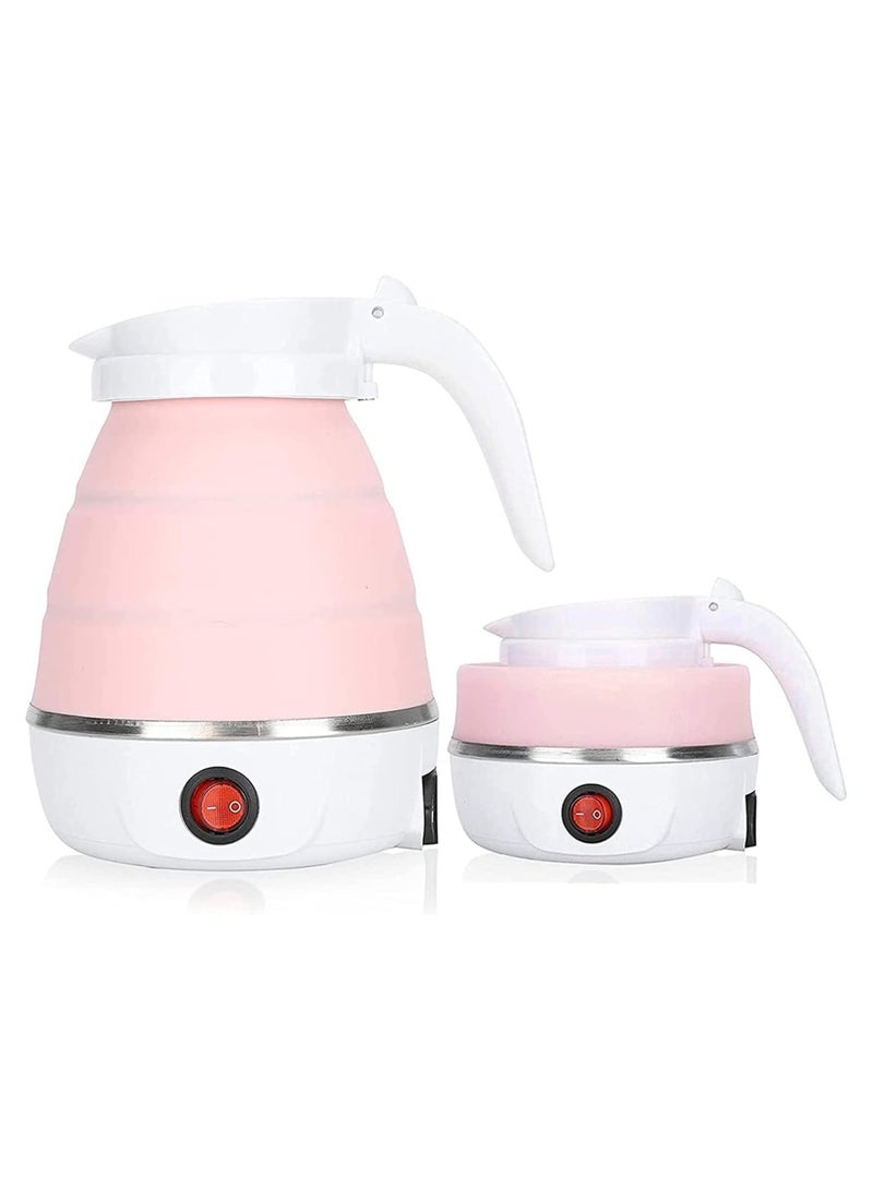 FEND Food Grade Safe Multifunction Folding Silicone Kettle High Power Lightweight for Travel for Camping Pink - Image 1