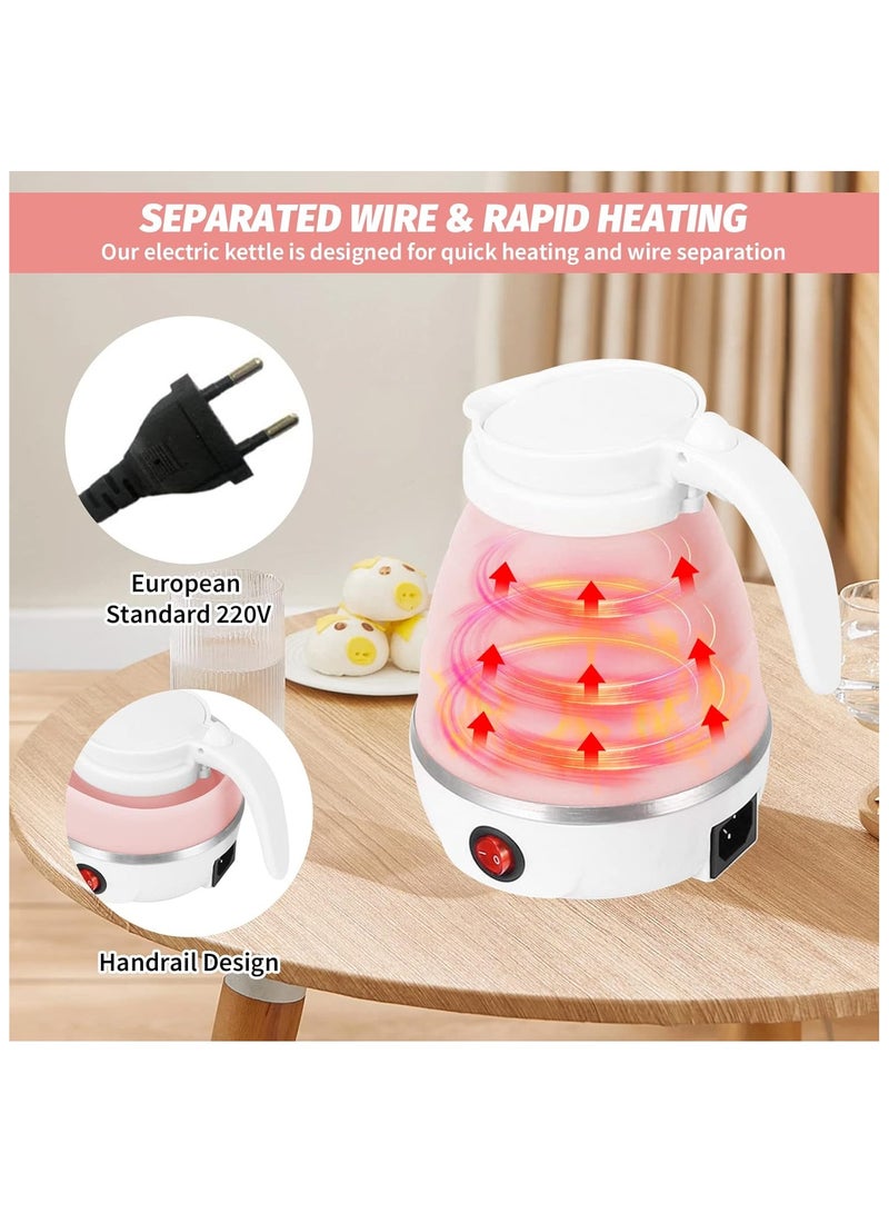 FEND Food Grade Safe Multifunction Folding Silicone Kettle High Power Lightweight for Travel for Camping Pink - Image 4