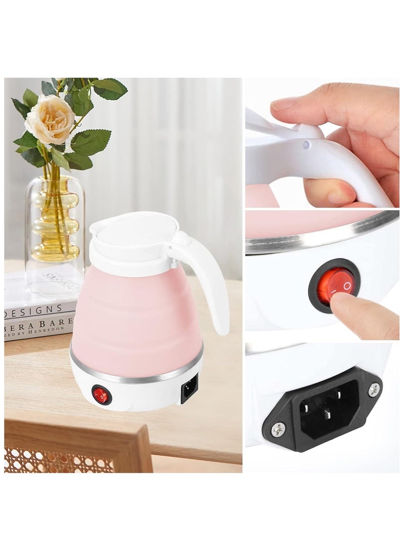 FEND Food Grade Safe Multifunction Folding Silicone Kettle High Power Lightweight for Travel for Camping Pink - Image 5