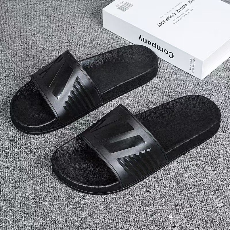 Slippers Men'S One-Line Home Non-Slip Fashion Wear-Resistant Thick-Soled Wear-Resistant Beach Slippers - Image 5