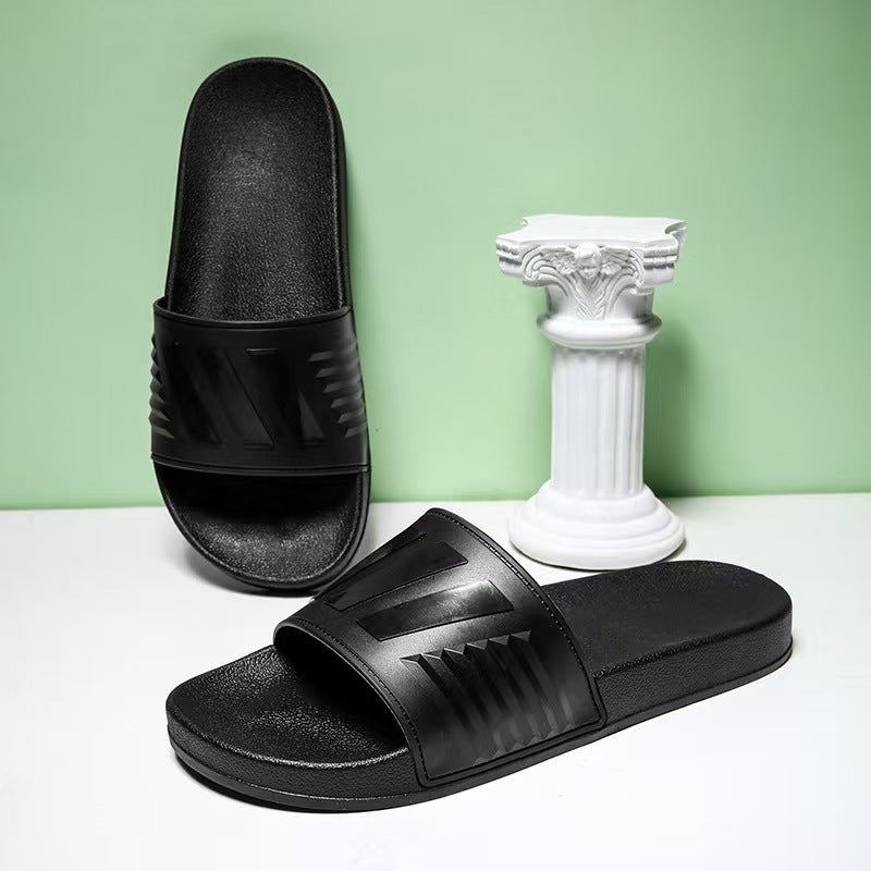 Slippers Men'S One-Line Home Non-Slip Fashion Wear-Resistant Thick-Soled Wear-Resistant Beach Slippers - Image 3