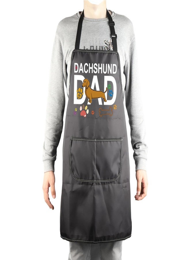 MBMSO Dachshund Aprons Dachshund Mama Dad Gift Dachshund Cooking Kitchen Apron Dachshund Gift for Dachshund Lover Dog Apron (Dachshund Dad Apron-b) - Image 3