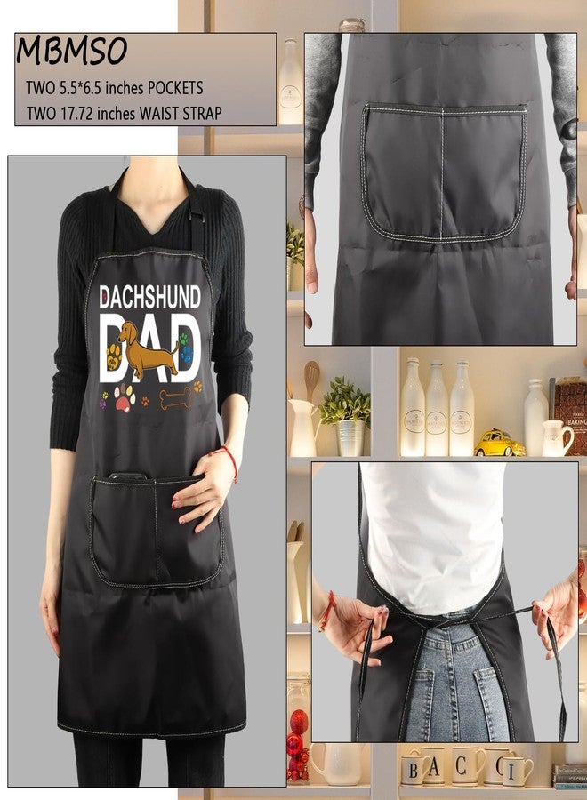 MBMSO Dachshund Aprons Dachshund Mama Dad Gift Dachshund Cooking Kitchen Apron Dachshund Gift for Dachshund Lover Dog Apron (Dachshund Dad Apron-b) - Image 4