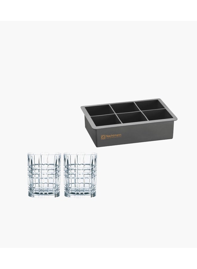 Square Ice Cube With 2 Glasses