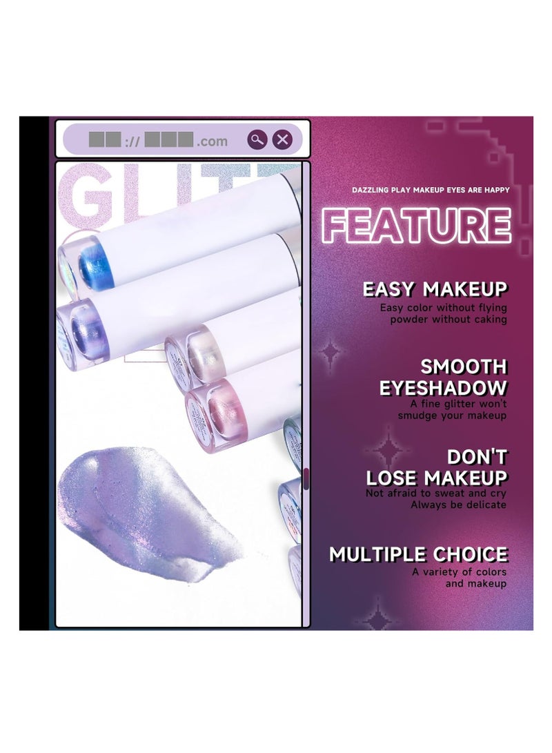 2-Piece Glitter Eyeshadow Set - 'Margaret' Liquid Metallic Chameleon Sparkle, Inspired by Northern Lights, Long-Lasting  Waterproof - Image 4