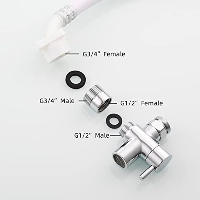 Tecmolog Brass Garden Hose Adapter G1/2 Female to 3/4 Male Connector for Washing Machine and Portable Washer, SBA042 - Image 2