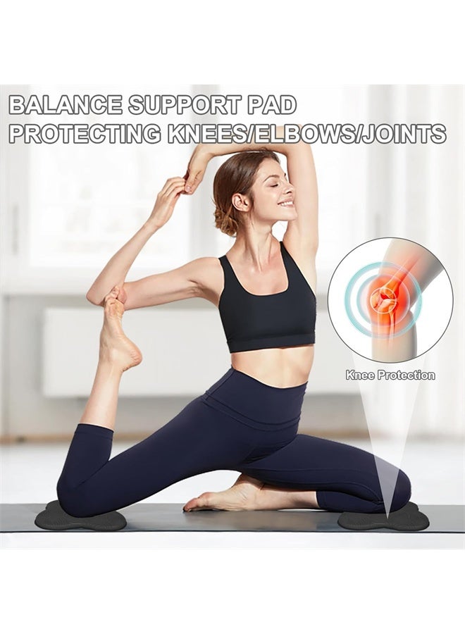 هومستر يوغا دعم وسادة، 2PCS يوغا ركبة وسادة، غير انزلاق يوغا توازن ركبة حصيرة، للركبتين، اليدين، المعصمات، الكوع - Image 3