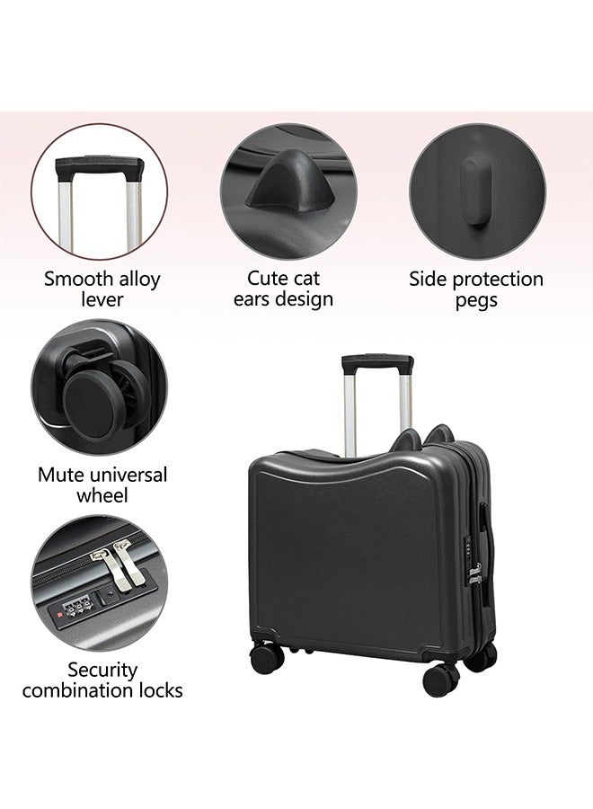 JCB CHIC حقيبة أطفال للركوب مقاس 20 بوصة مع عجلات دوارة مزدوجة، حقيبة أمتعة لطيفة خفيفة الوزن يمكن حملها على الجانب الصلب مع قفل بكلمة مرور للسفر - Image 3