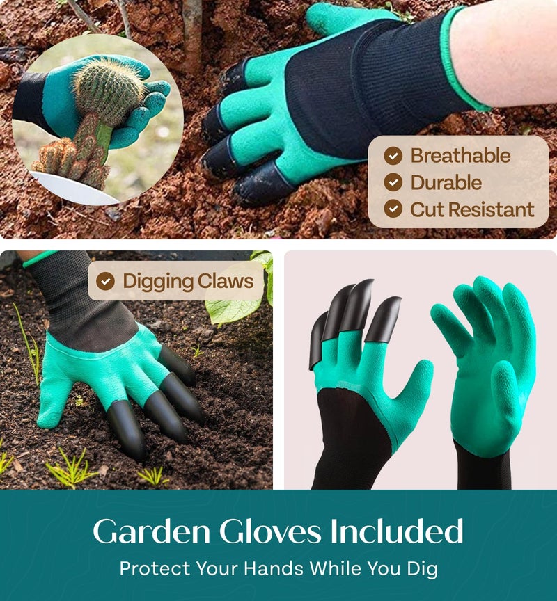 Craft911 Heavy Duty Garden Tools Floral Set - Rust Proof, Non-Slip, Durable Gardening Supplies - Ergonomic Hand Tools - Ideal Gardening Gifts for Women, Men Mom, Dad - Image 5