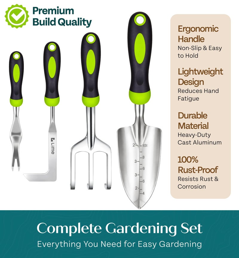 Craft911 Heavy Duty Garden Tools Floral Set - Rust Proof, Non-Slip, Durable Gardening Supplies - Ergonomic Hand Tools - Ideal Gardening Gifts for Women, Men Mom, Dad - Image 2