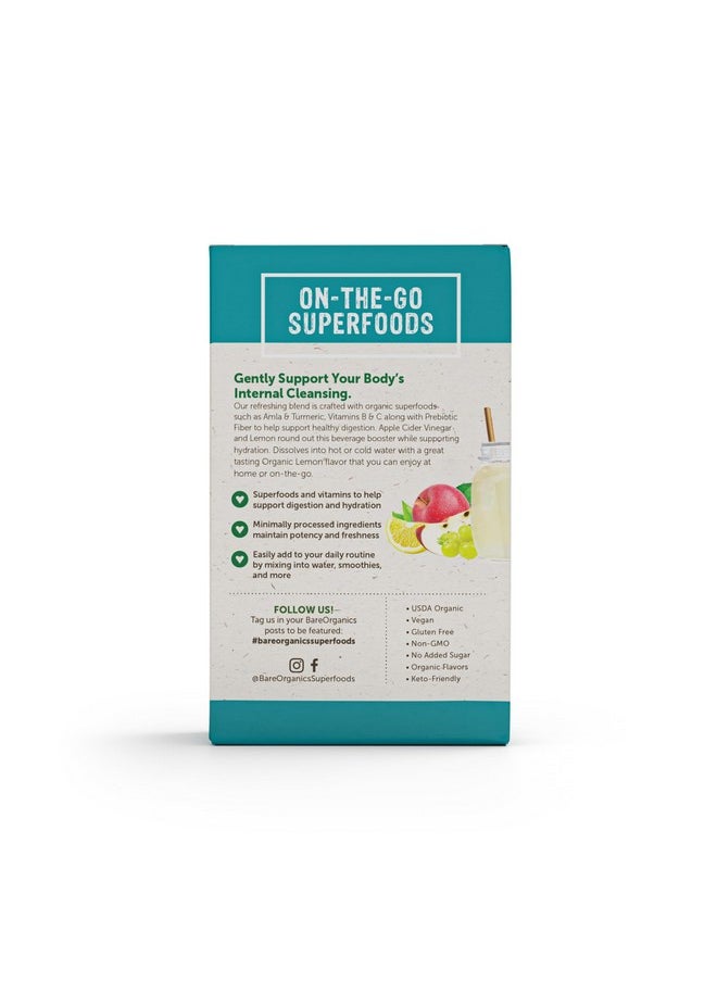 Bareorganics BareOrganics Digestion Superfood Drink Mix, Digestion Aid, Organic, 5 Sticks  - Image 2