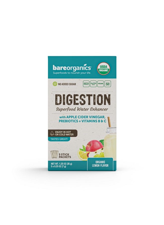 Bareorganics BareOrganics Digestion Superfood Drink Mix, Digestion Aid, Organic, 5 Sticks  - Image 3