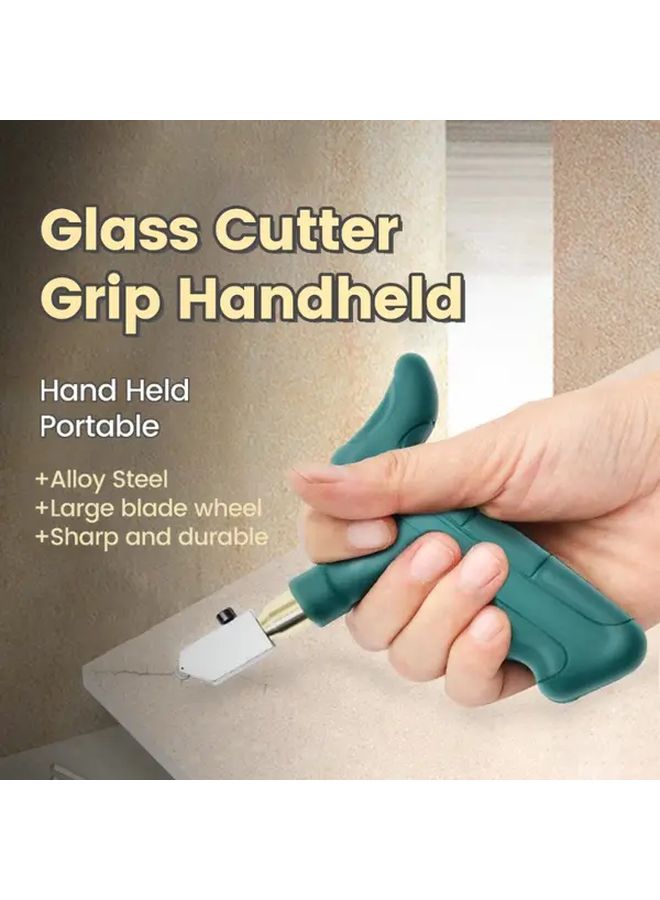 Portable Manual Glass Tile Cutter With 2 Replacement Blades Alloy Steel Handheld Tool - Image 2