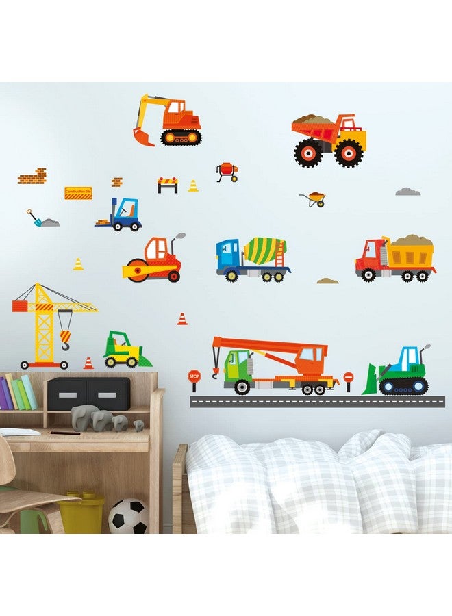 DECOWALL DS-8012 Construction Site Cars Island Kids Wall Stickers Wall Decals Peel and Stick Removable Wall Stickers for Kids Nursery Bedroom Living Room (Small) d?cor - Image 2