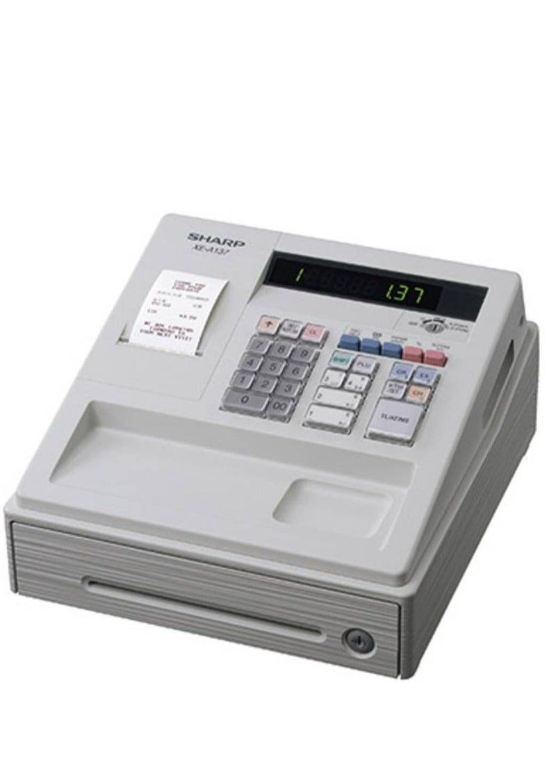 SHARP ماكينة تسجيل المدفوعات النقدية XE-A137-WH - Image 1
