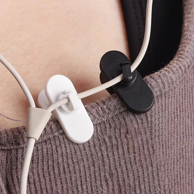 Universal Rotating Earphone Cable Clip Anti-Lost Wire Clamp for Wired Headphones (1/5 Pcs) - Image 2
