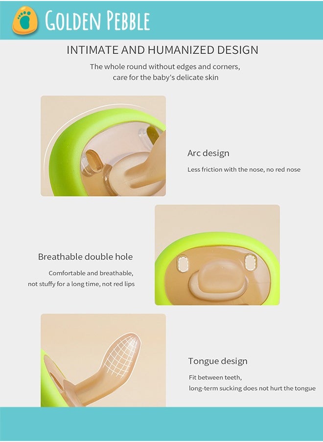 bbet - bbet Ultra Soft Pacifier, Day & Night Pacifier Set of 2, BPA Free Pacifier For Babies From 0 To 6 Months - Image 1