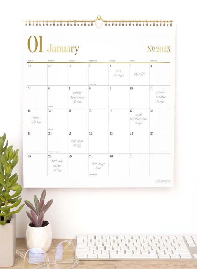 Cambridge 2025 Wall Calendar, Monthly, 15" x 12", Medium, WorkStyle, White (1606-707-25) - Image 2
