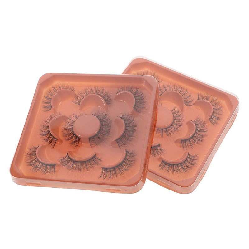 Natural Looking Curly False Eyelash Clusters 5 Pairs Lightweight Bottom Lash Extension DIY Precut Lash Clusters for Eye Makeup and Daily Wear - Image 1