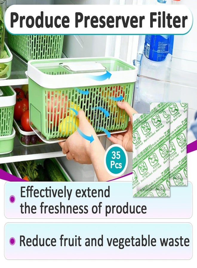 Joworthy 35 Pcs Carbon Filter Refills Compatible with OXO GreenSaver Produce Keepers and Crisper Inserts, Activated Carbon to Keep Fruits Fresh, Also for Bluapple Produce Saver Balls and Other Produce Savers - Image 2