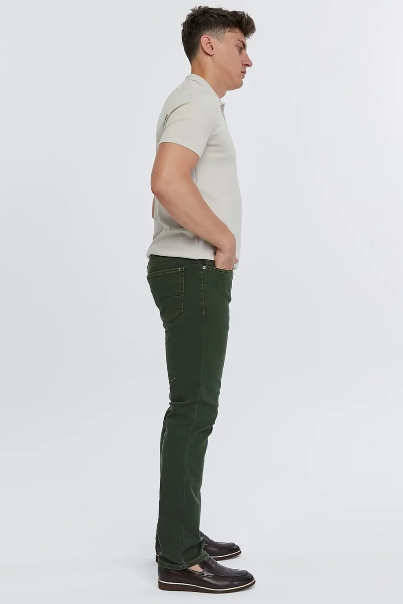 Cedy Denim Men's Yüksel Waist Wide Cut Piggy Leg Denim Trousers Regular Fit Jean - C336