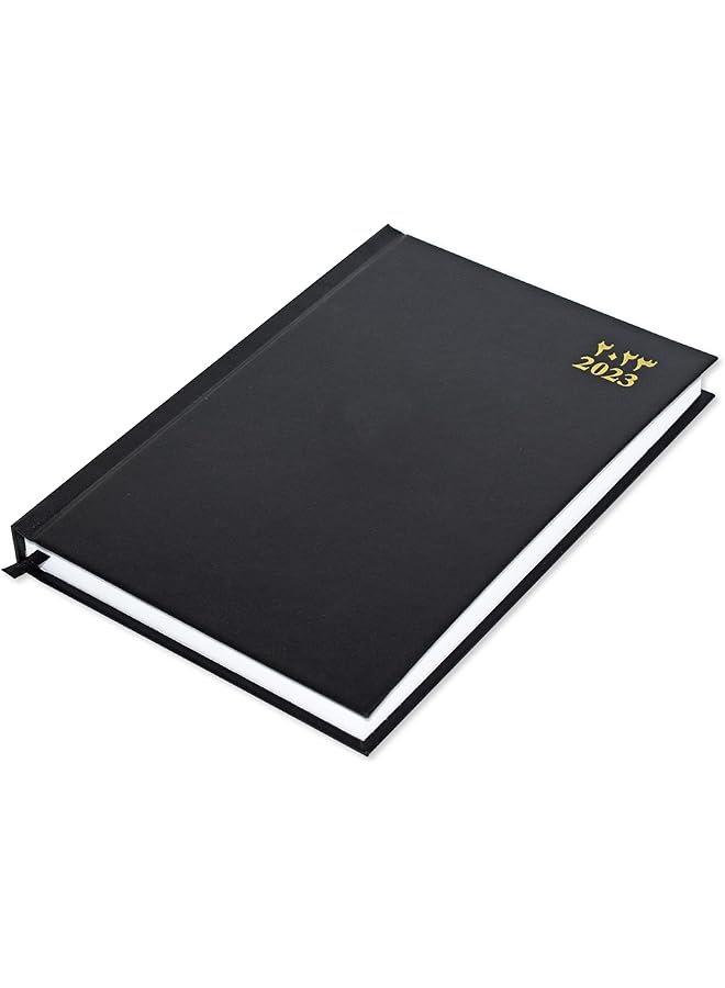 Olympia 2023 A5 Diary Vinyl Arabic English Hard Cover Black Fsdi21Ae23Bk - Image 1