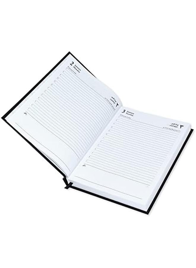 Olympia 2023 A5 Diary Vinyl Arabic English Hard Cover Black Fsdi21Ae23Bk - Image 2
