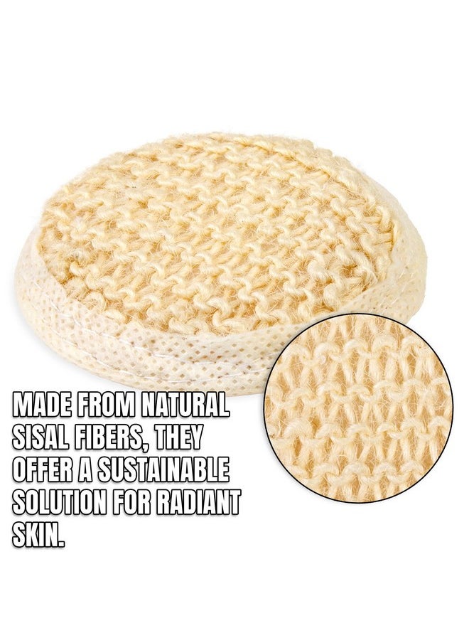 JAIRESTONE Soft Weave Facial Exfoliation Discs With Secure Finger Band - Sisal Cleanser Sponge Pads For Gentle Cleansing, 5-Pack  - Image 2