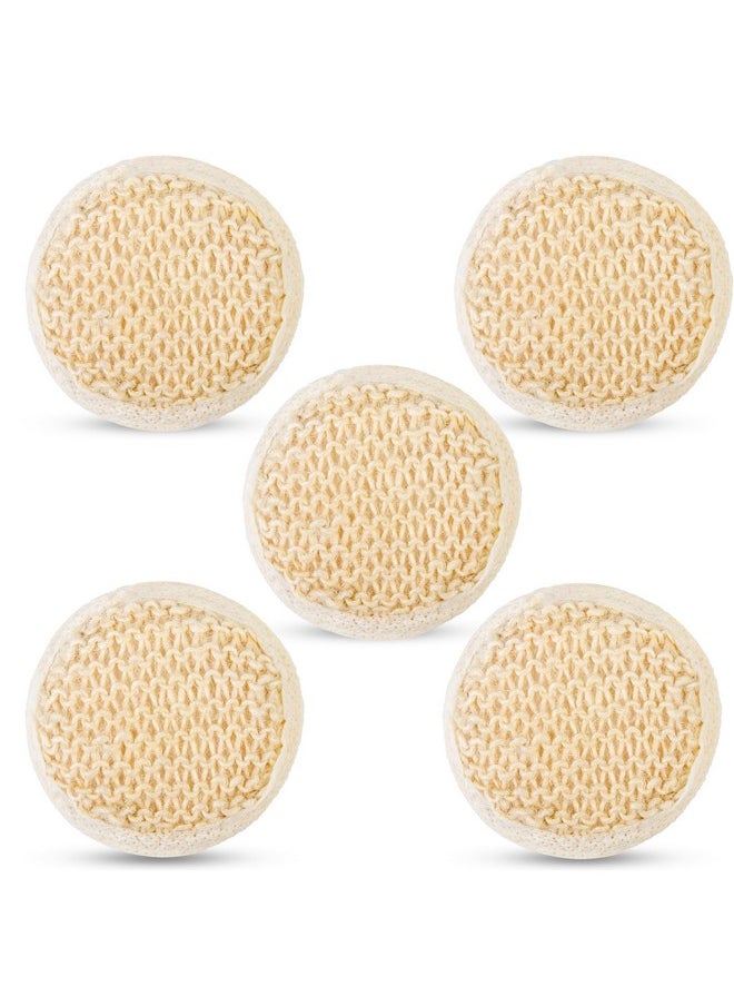 JAIRESTONE Soft Weave Facial Exfoliation Discs With Secure Finger Band - Sisal Cleanser Sponge Pads For Gentle Cleansing, 5-Pack  - Image 1