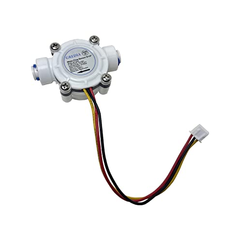 GREDIA 1/4" Quick Connect Water Flow Sensor Food-Grade Switch Hall Effect Flowmeter Fluid Meter Counter 0.3-6L/min - Image 4